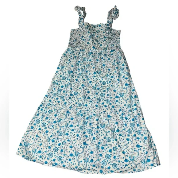 Draper James Paisley Ruffle Maxi Dress | Large - Picture 5 of 8